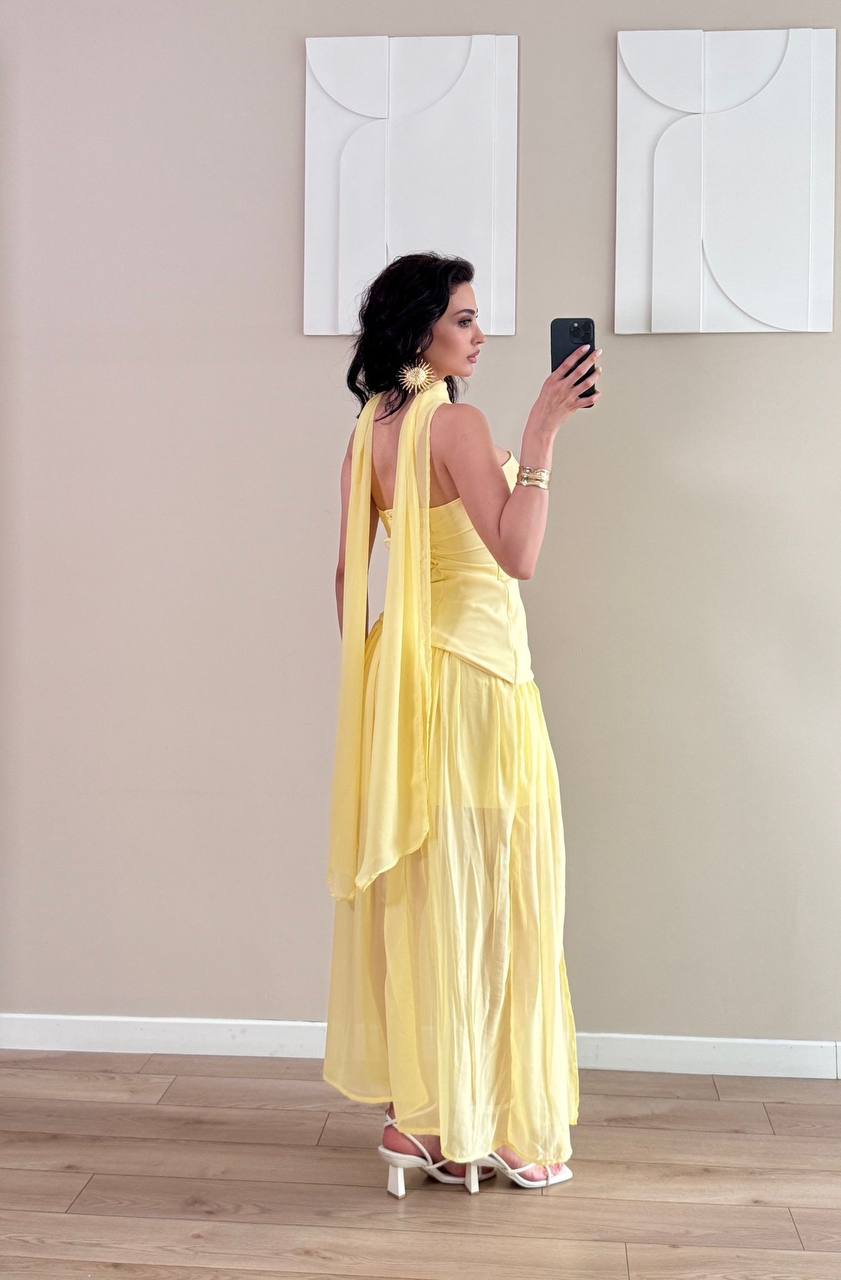 Yellow trendy dress