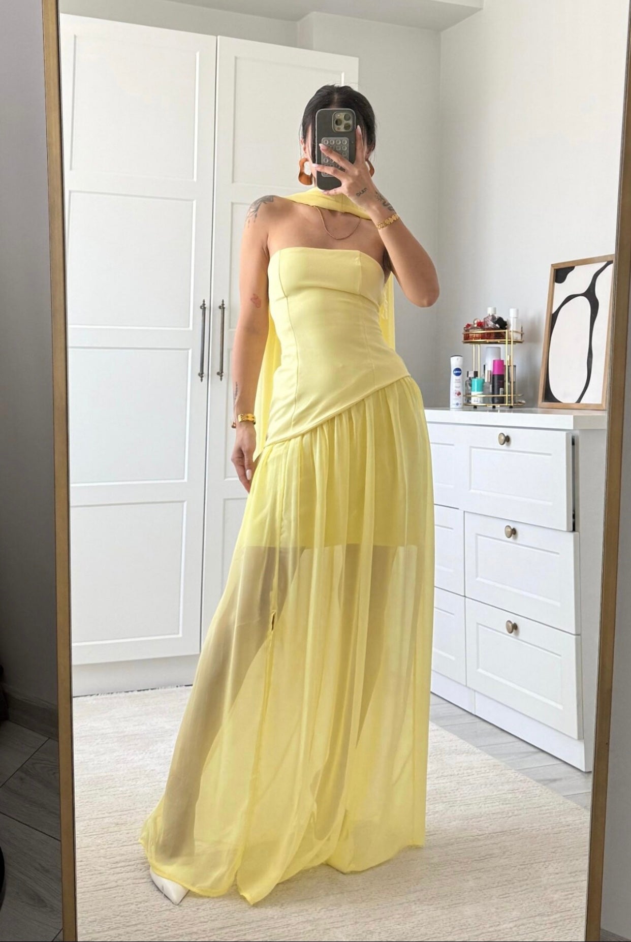 Yellow trendy dress