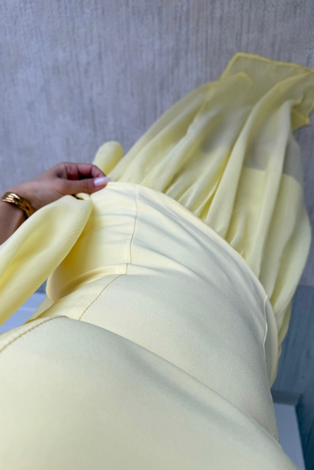 Yellow trendy dress