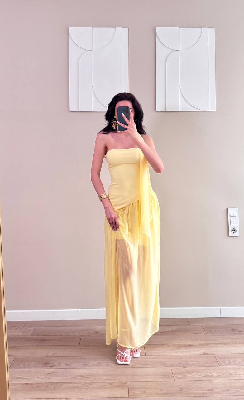 Yellow trendy dress