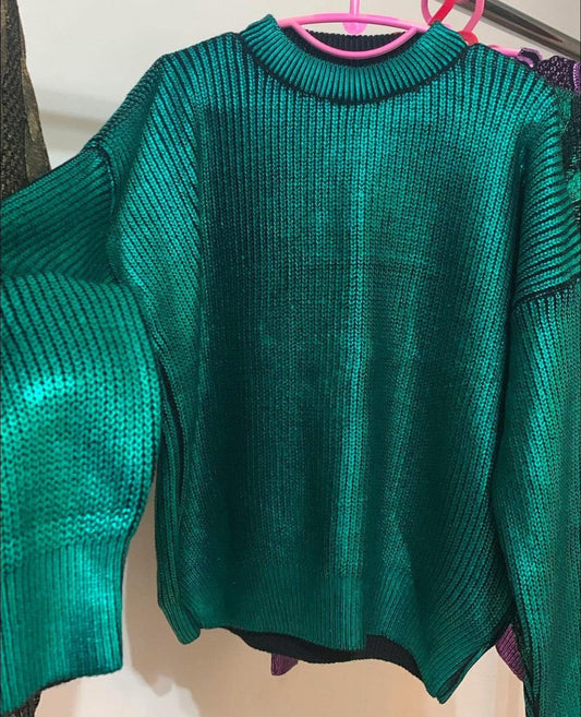 Metallic sweater