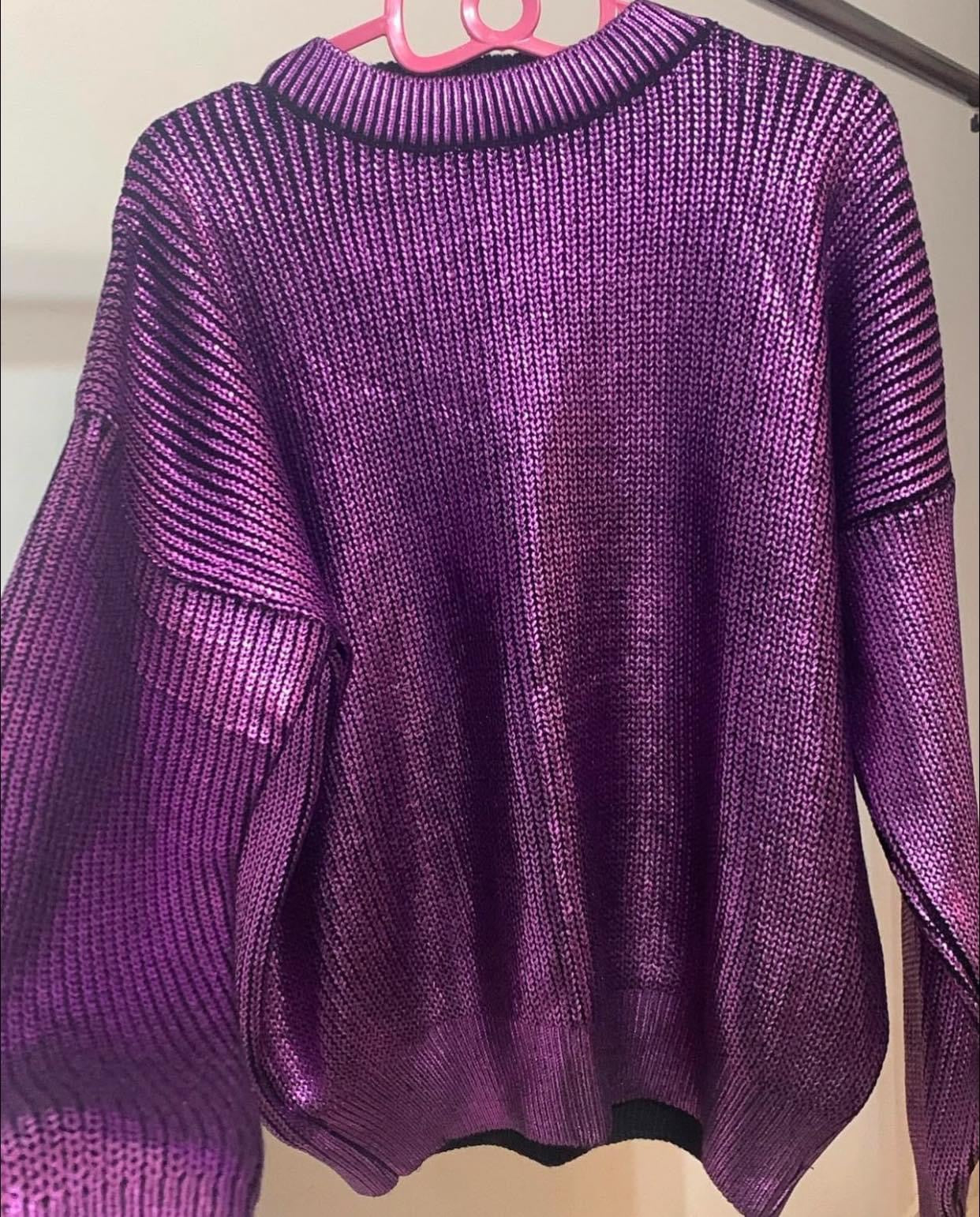 Metallic sweater