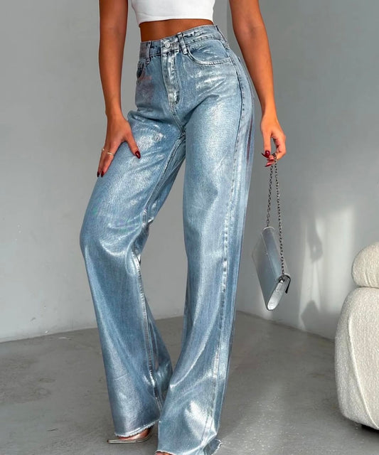 Metallic jeans