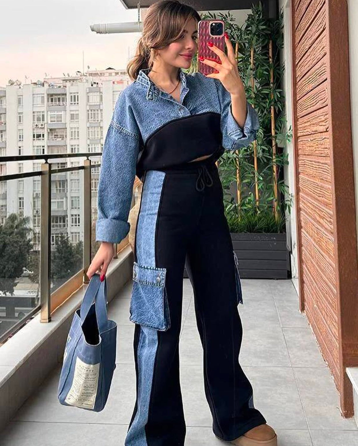 Denim cotton set