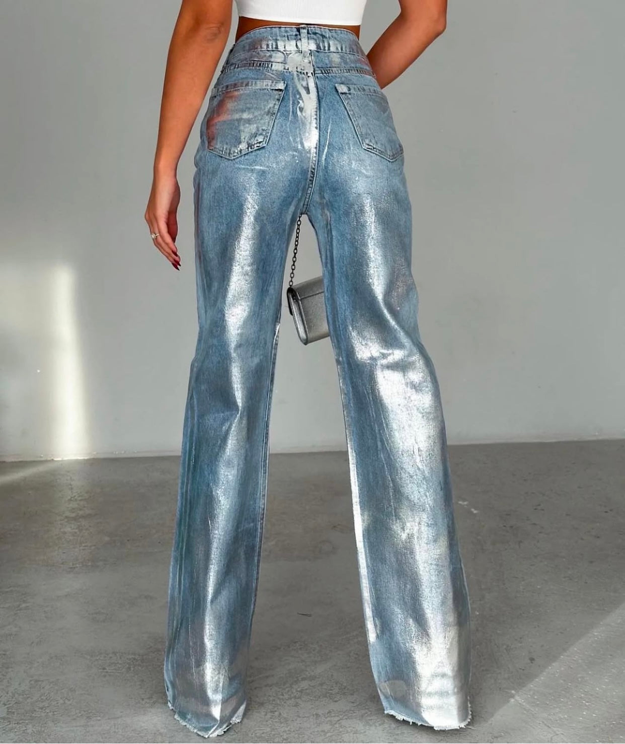 Metallic jeans